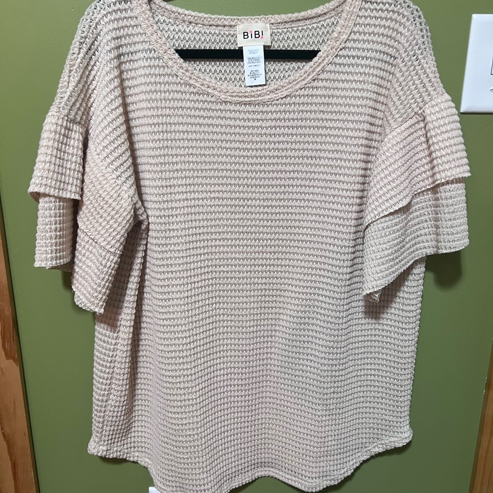 BIBI waffle knit short sleeve